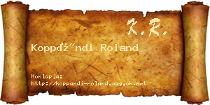 Koppándi Roland névjegykártya